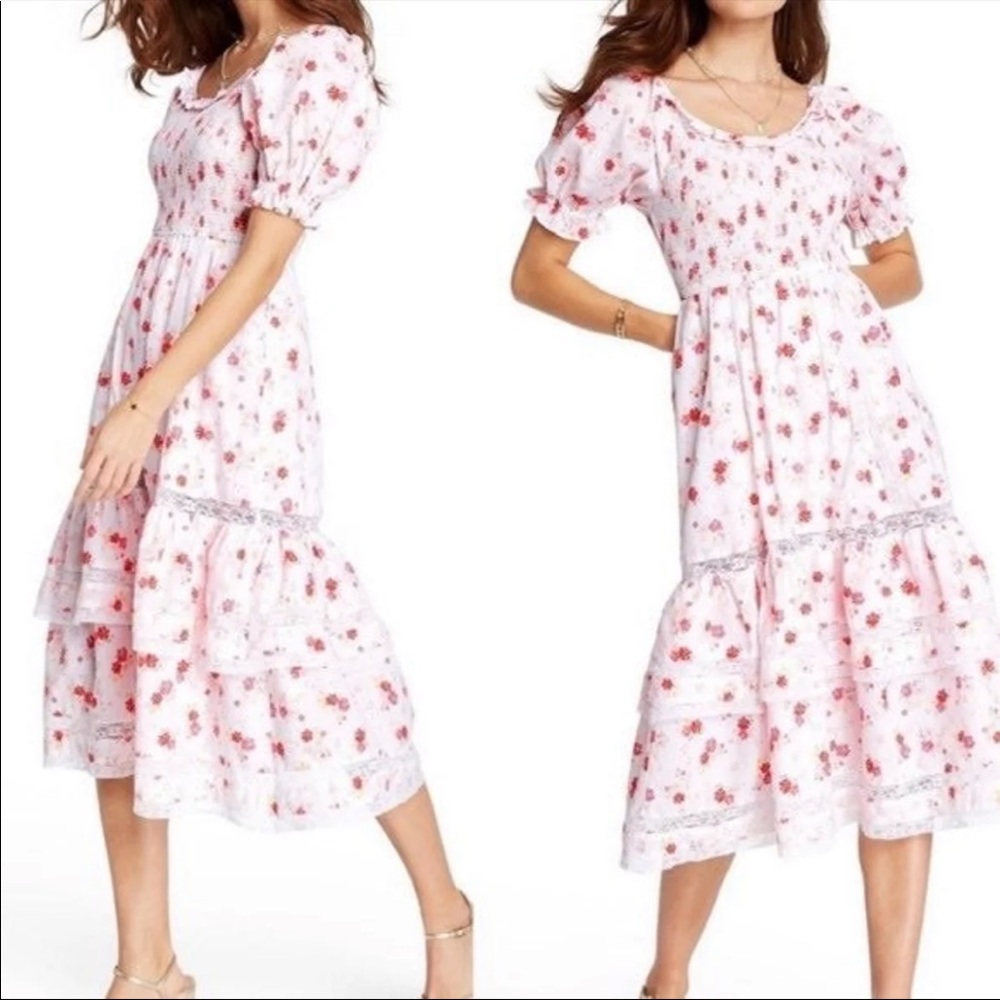 LoveshackFancy Cosette Smocked Dress XS - Picture 5 of 10